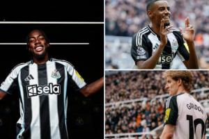 5500万镑强援入队！纽卡三叉戟身价超2个亿：伊萨克+伊兰加+戈登